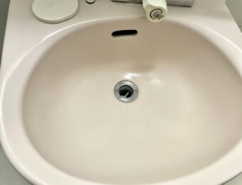 洗面台水アカ、石鹸カスお掃除後