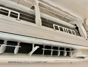 エアコンクリーニング　高圧洗浄後の内部