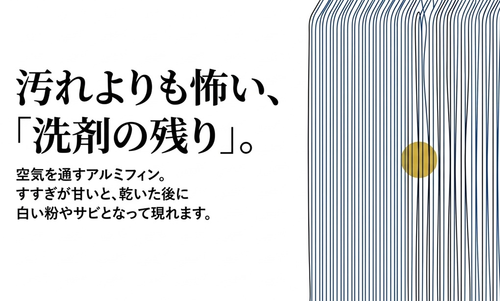 洗剤を使ったあとは、流し方と確かめ方まで気を配る