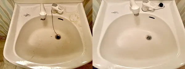 洗面台掃除事例