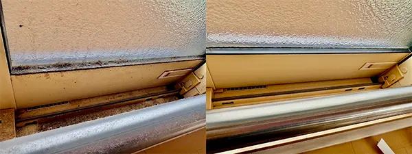 窓サッシ掃除事例1